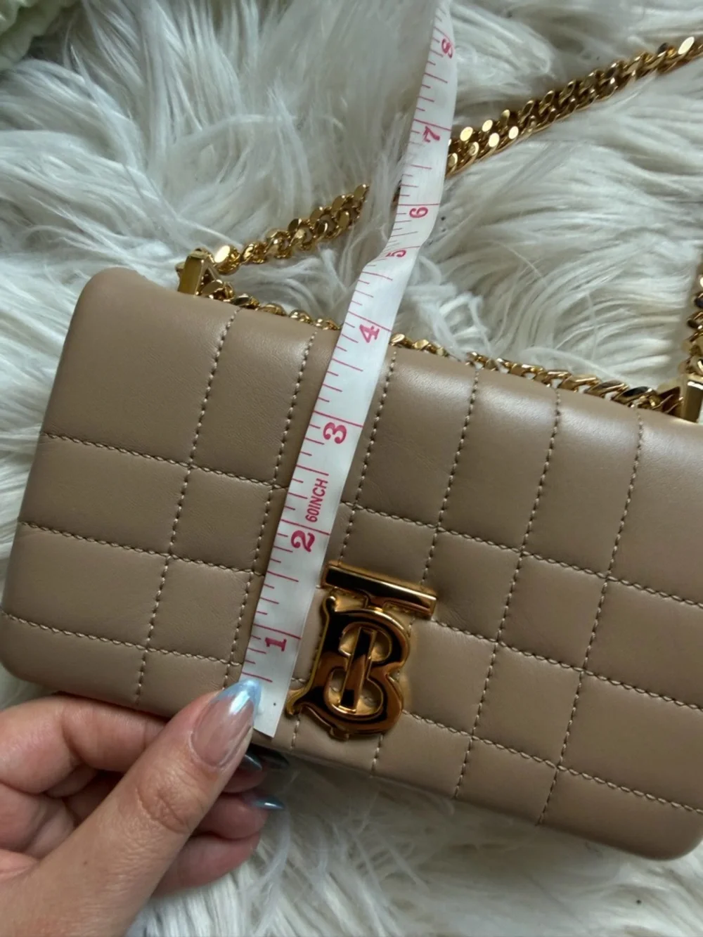 Burberry leather chain cross body bag - Picture 13 of 16